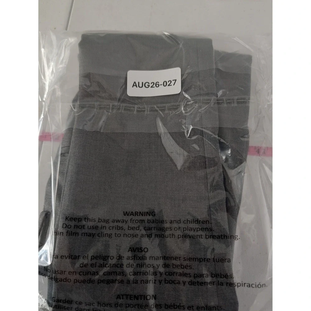 Cremieux Mens Grey Flat Front Dress Pants Trousers 34x32 Tailored Fit